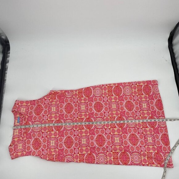 J. McLaughlin Coral Printed Sleeveless Shift Dress Womens Size XL Catalina Cloth - Picture 8 of 8